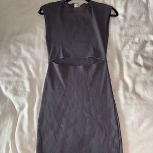 Aritizia Wilfred Gray Sleeveless Sheath Dress Crew Neck